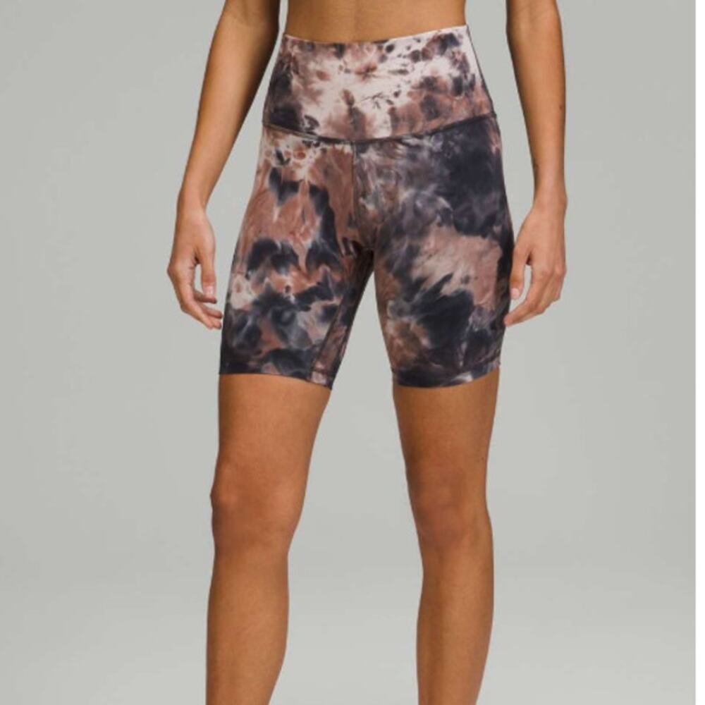 lululemon Align High Rise Biker Shorts 4 Diamond Dye Smoky Topaz Athleisure